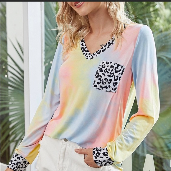 Women’s Tie Dye Lone Sleeve Tee - Picture 2 of 7